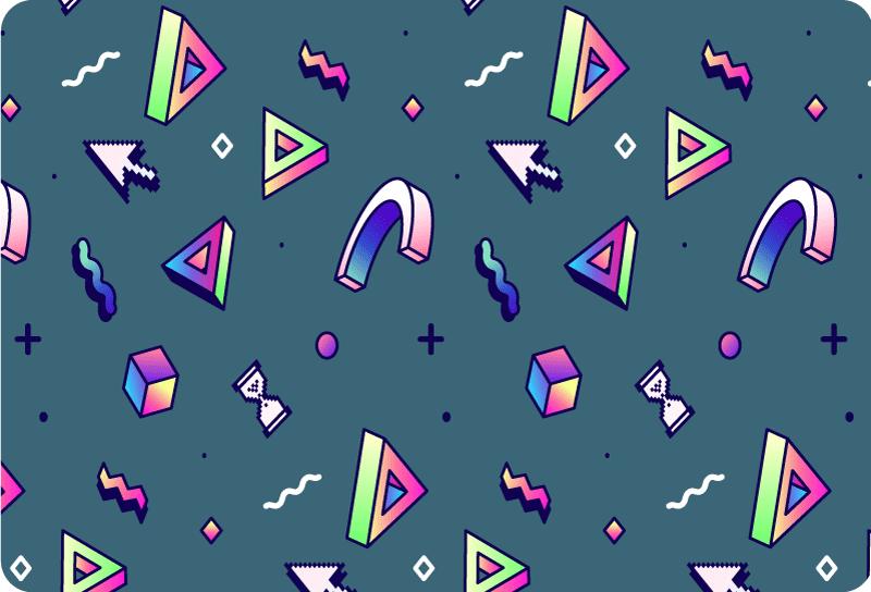 Vibrant Geometric Motifs laptop skin - TenStickers