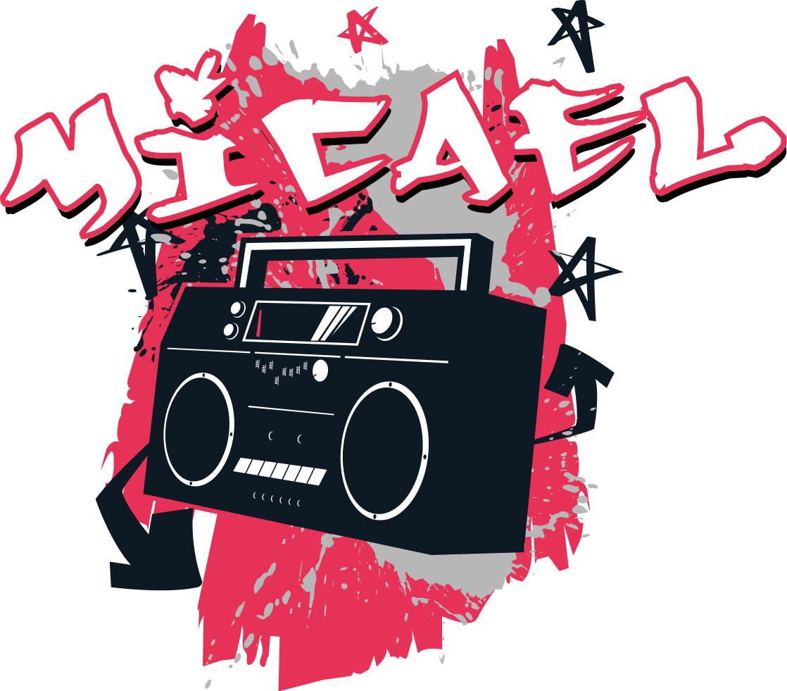 Hip hop cd player γκράφιτι εξατομικευμένο αυτοκόλλητο - TenStickers