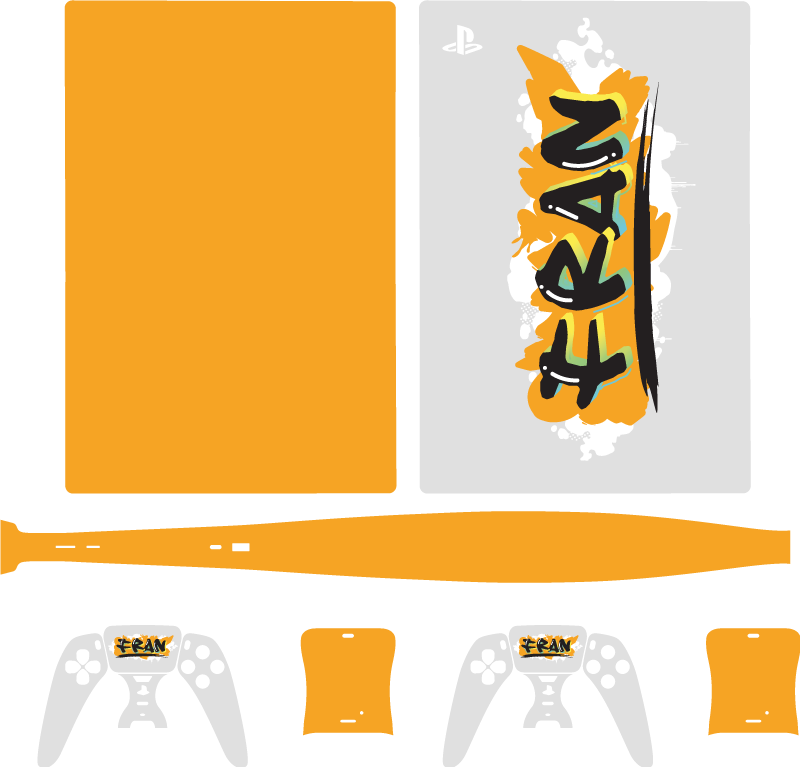 Urban style colorfull graffiti PS5 decal - TenStickers