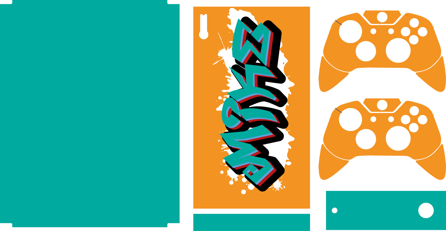 Naklejka na Xbox Graffiti króla dzikiego stylu - TenStickers