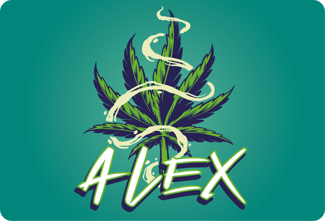 Marihuana leaf with name laptop skin - TenStickers