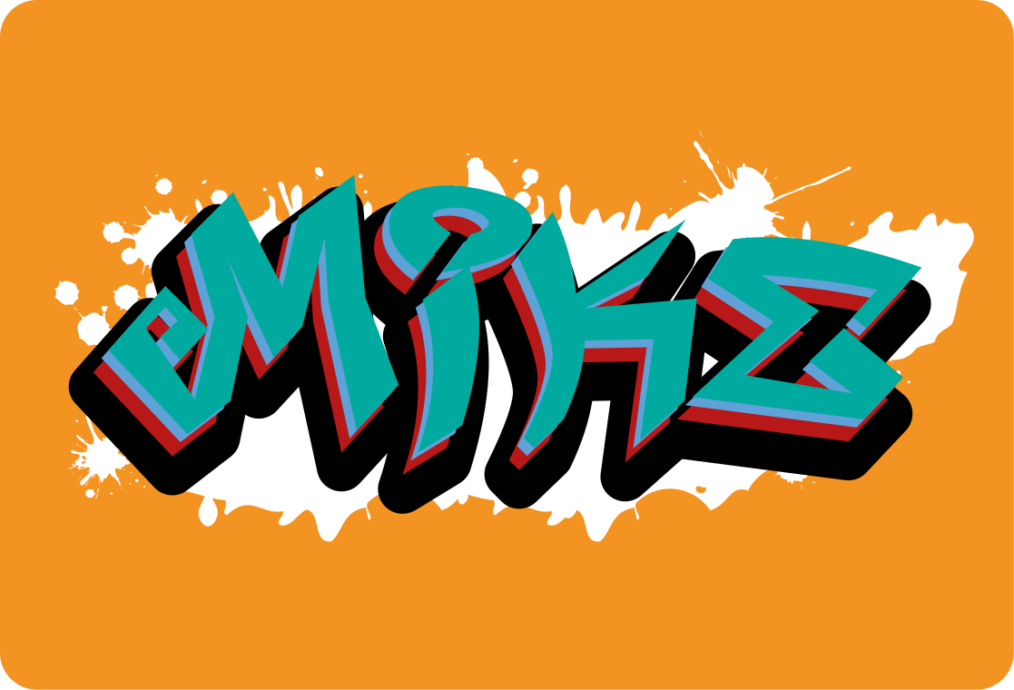 Laptop Aufkleber fettes graffiti mit namen - TenStickers