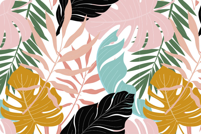 Sticker Ordinateur Portable sticker floral abstrait coloré - TenStickers