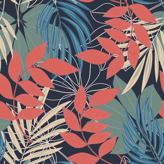 Klebefolie Möbel Modernes elegantes fauna- und flora-muster - TenStickers