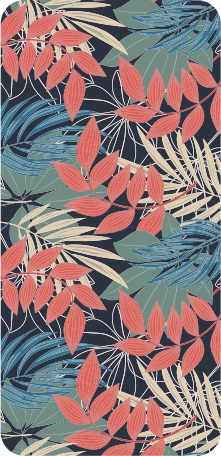 Modern elegant fauna flora pattern iPhone decal - TenStickers