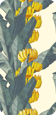 Banana tree artistic pattern iPhone decal - TenStickers