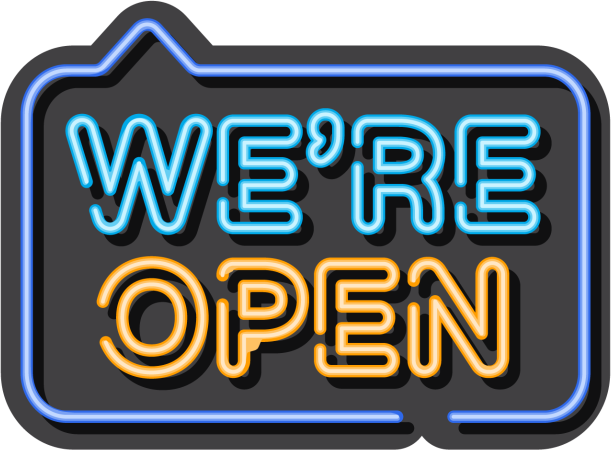 Open signage display shop window sticker - TenStickers