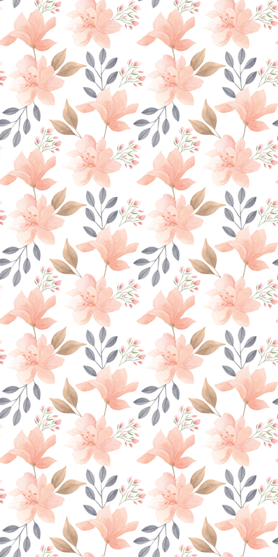 Vinilo para cristales Pintado a mano acuarela floral patrón vinta - TenVinilo