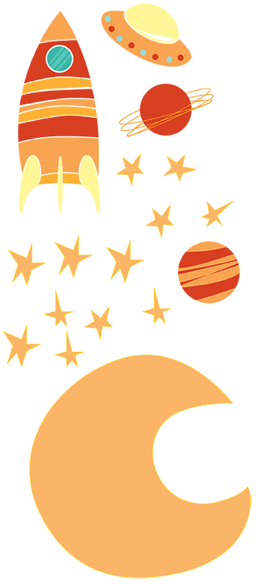 Kids hot space wall sticker - TenStickers