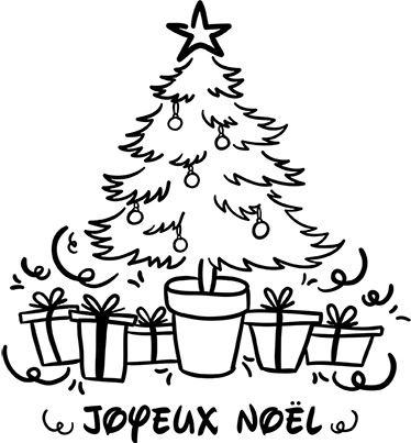 Sticker décoratif sapin de noël - TenStickers