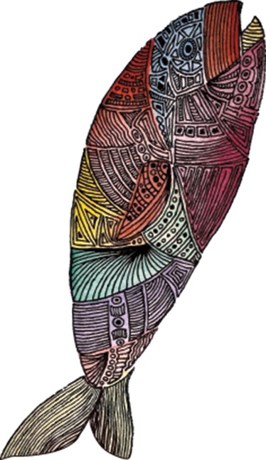 Adesivo murale pesce stilizzato - TenStickers