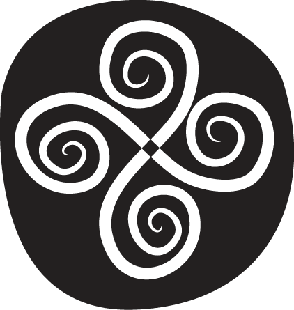 çapraz sarmal daire duvar sticker - TenStickers