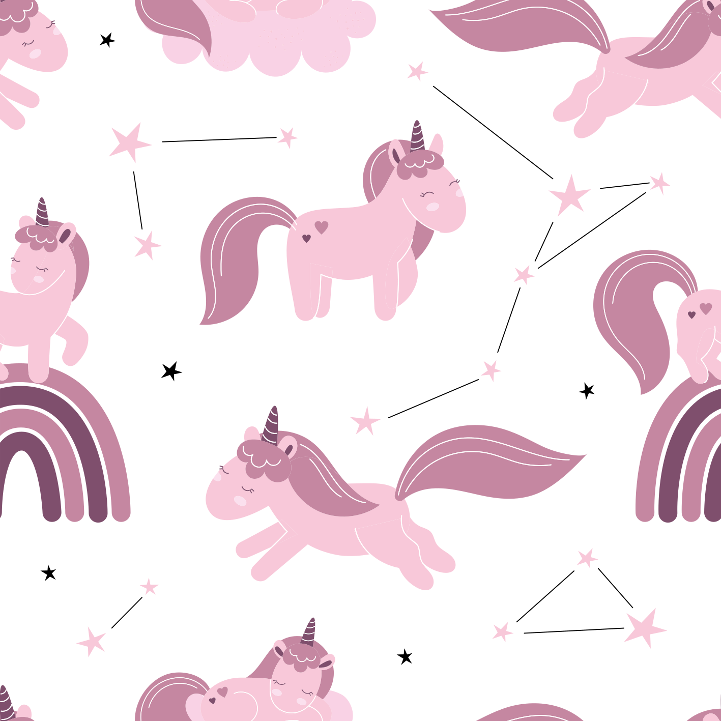 Nalepka pohištvo smešna ozvezdja samorogov - TenStickers