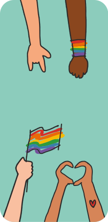 Rainbow Hands iPhone sticker - TenStickers