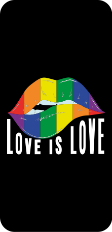 Pride day  lips concept iPhone sticker - TenStickers