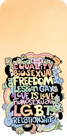 Ruční kreslení jmen lgbt obtisk pro iphone - TenStickers