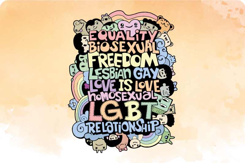 Pegatina para portátil expresión de amor lgbt - TenVinilo