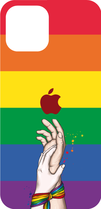 Ylpeyden käsien näyttö Iphone tarra - Tenstickers