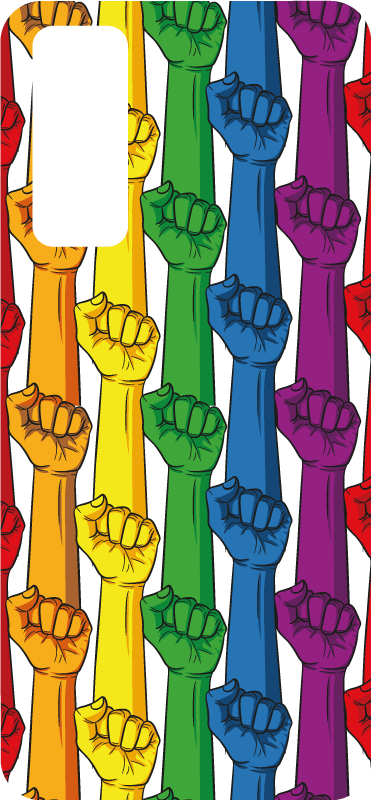 Knytnæve i regnbuefarver huawei klistermærke - TenStickers