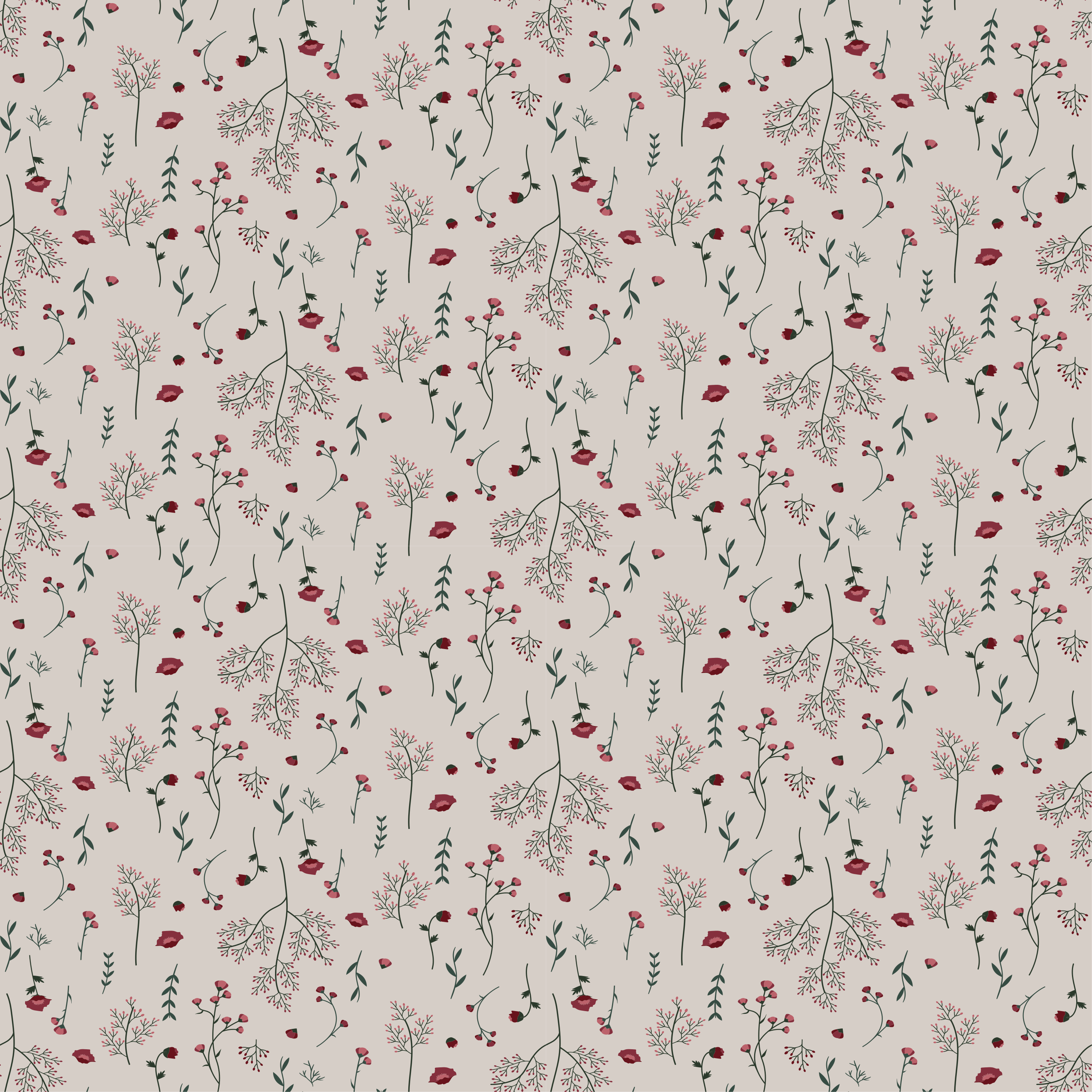 Gėlių raštas baldų lipdukas - „Tenstickers“