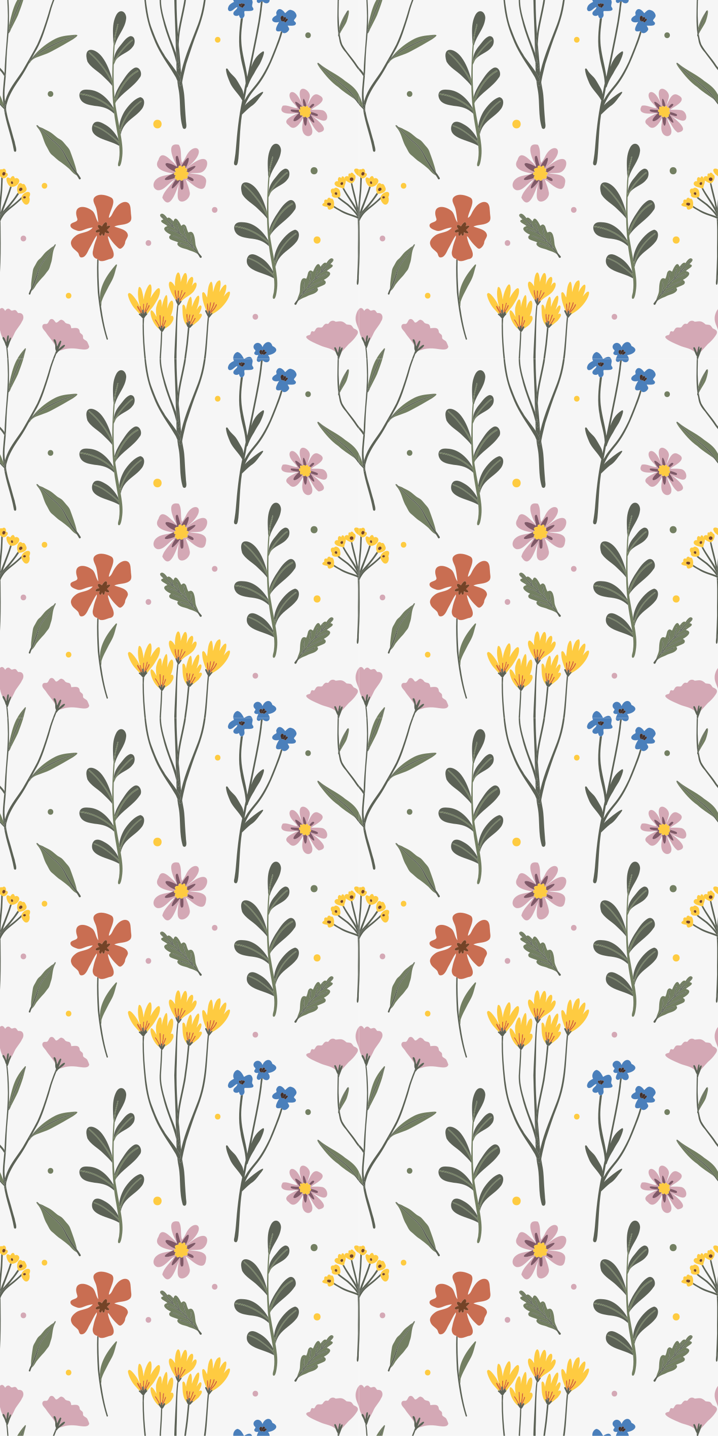 Botanical white pattern fridge sticker - TenStickers