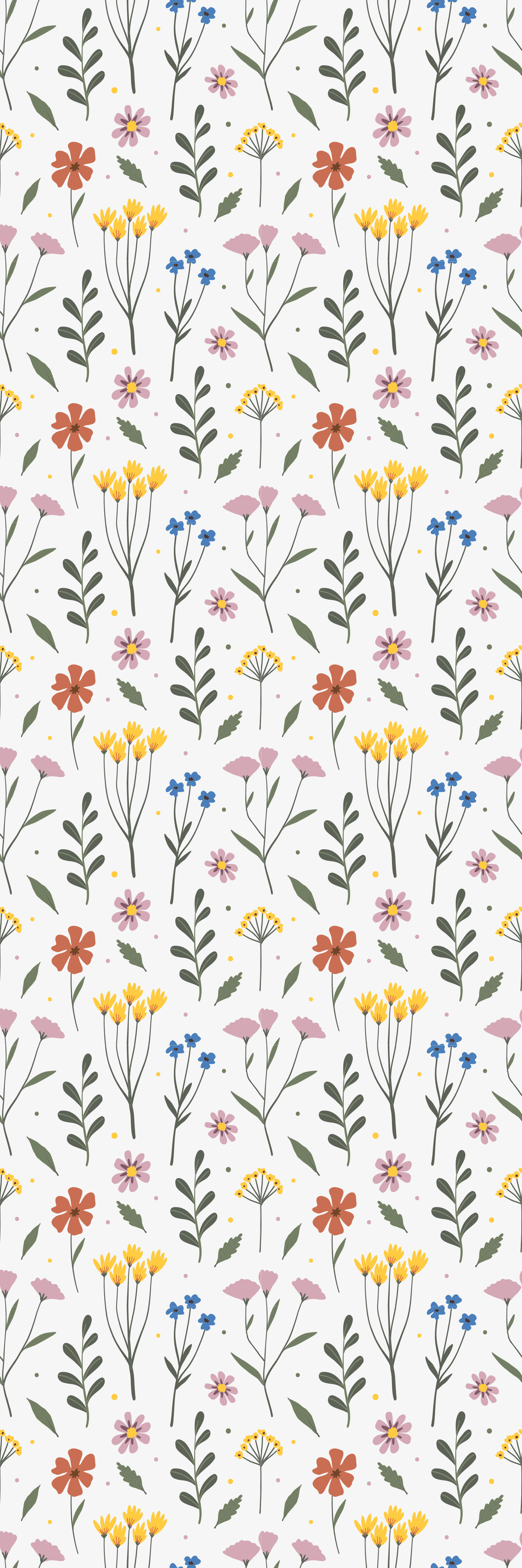 Botanische motiefillustratie deursticker - TenStickers