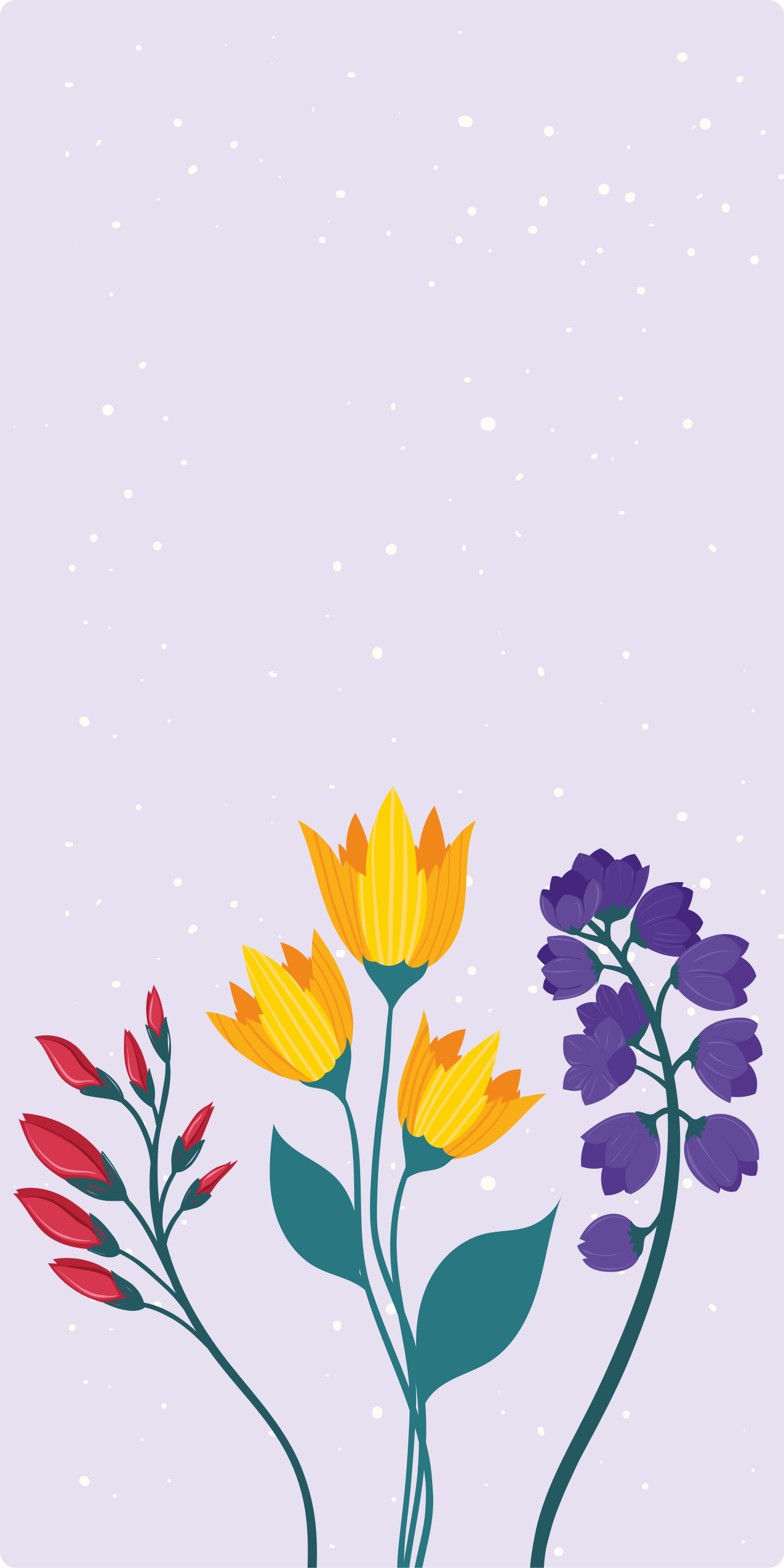 Trädgård botaniska blommor kylskåp dekal - Tenstickers