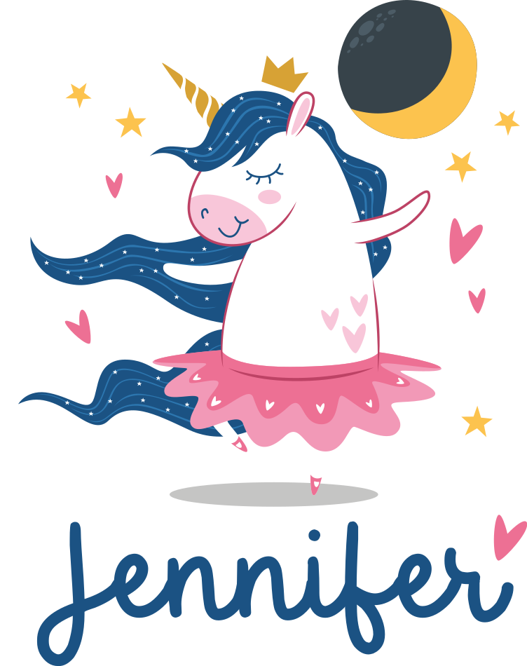 Autocolantes personalizáveis Unicórnio bailarina na nuvem - TenStickers