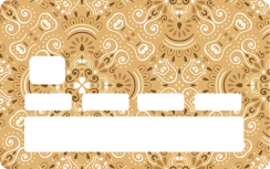 Vintage διακοσμητικό μοτίβο αυτοκόλλητο πιστωτικής κάρτας - TenStickers