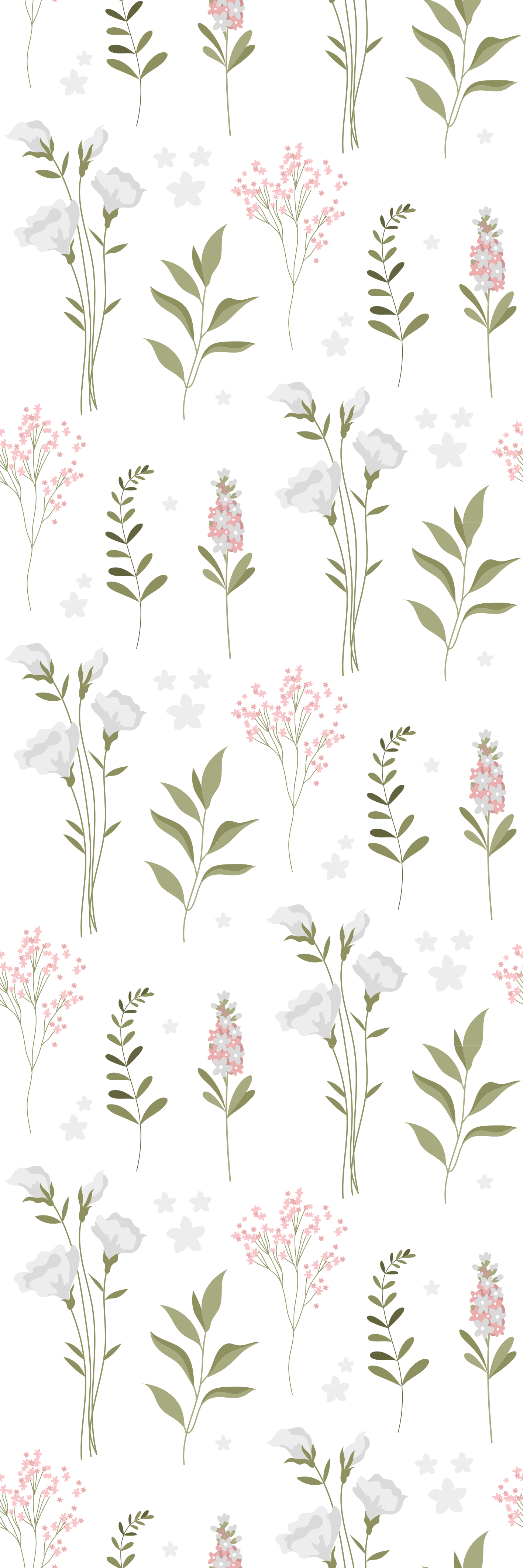 Sticker Porte sticker de fleurs sauvages minimaliste - TenStickers