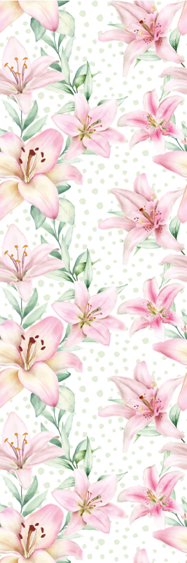 Decalcomanie pentru ușă aquarella botanică wilflowers - TenStickers