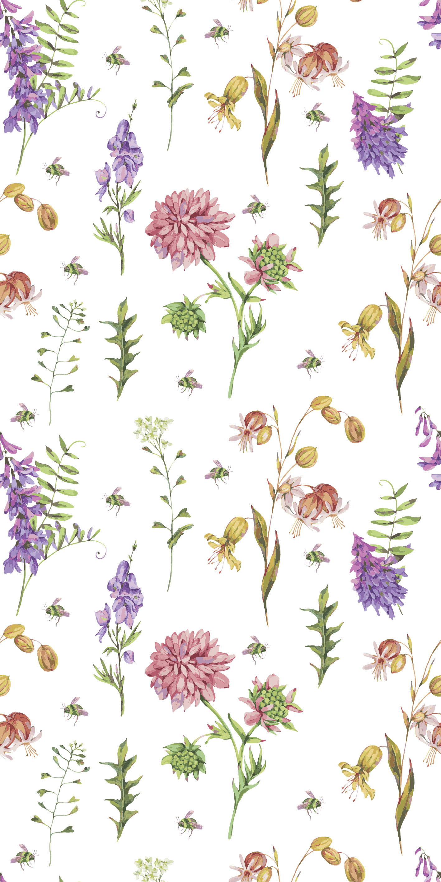 WILDFLOWERS - Stickers muraux - Fleurs sauvages