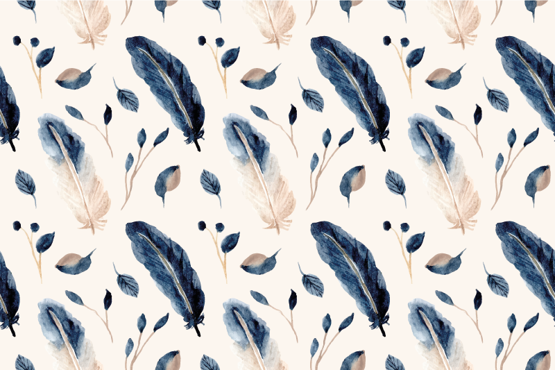 Repülő levelek és tollak bútor matrica - TenStickers