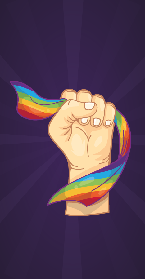 Stærk knytnæve og lgbt flag samsung klistermærke - TenStickers