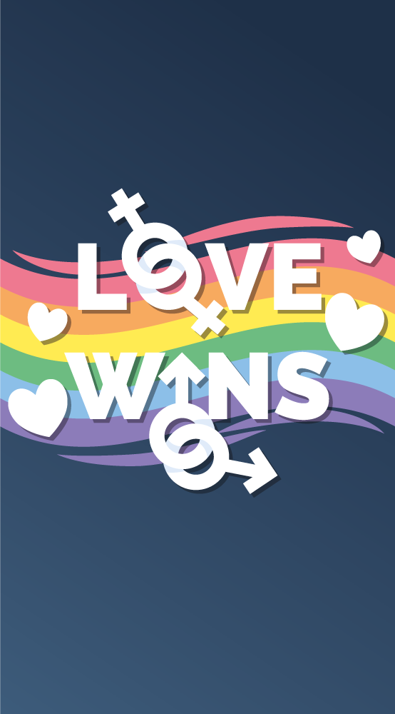 Conceptul zilei mândriei dragostea câștigă autocolante samsung - TenStickers