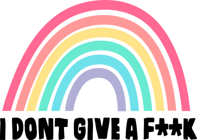 αυτοκόλλητο δεν δίνω κείμενο με ** ουράνιο τόξο - TenStickers