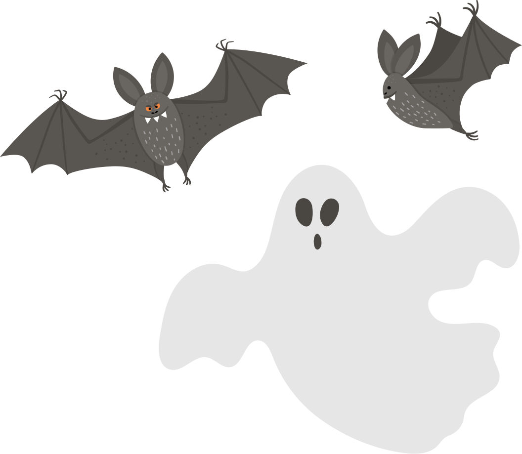 Autocolantes decorativos de halloween árvore e morcegos - TenStickers