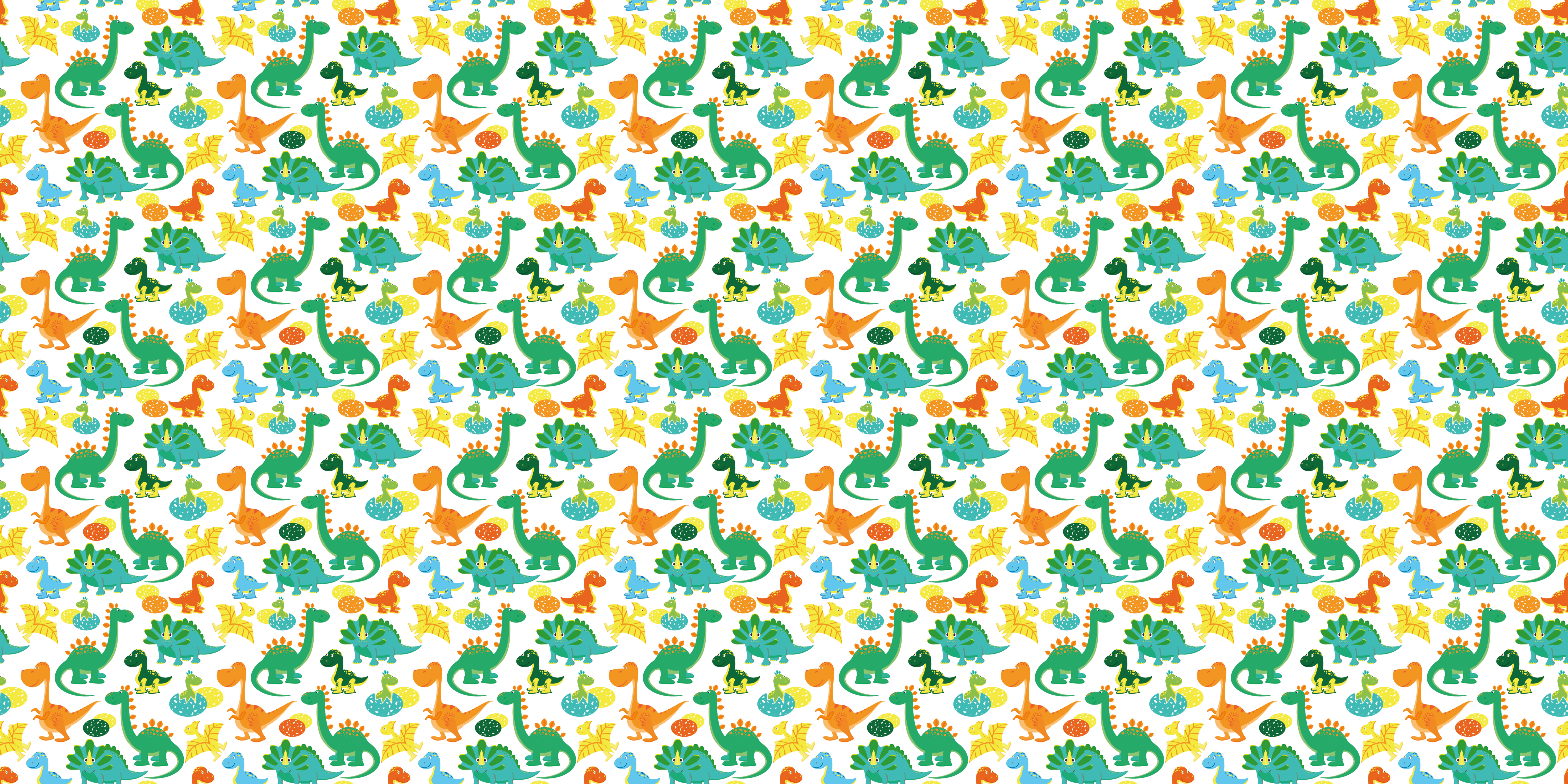 动物贴画 色彩缤纷的恐龙图案 - TenStickers