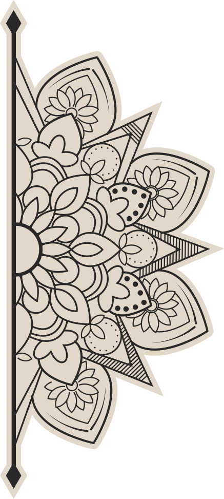 Floral original asian pattern vintage sticker - TenStickers