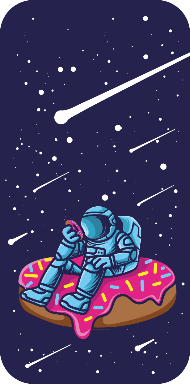 űrhajós fánkálom Matrica Iphone - TenStickers