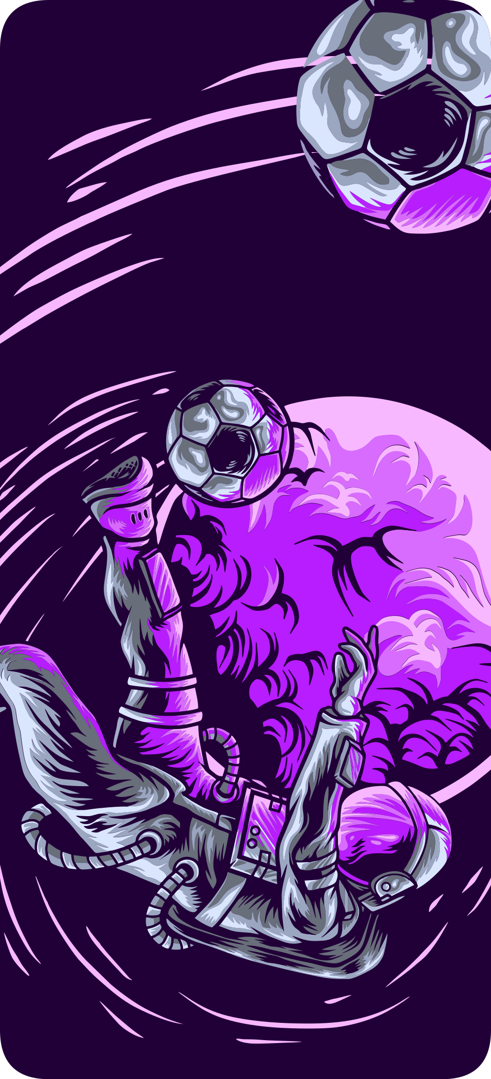 Sticker para Samsung Astronauta jugando futbol - TenVinilo