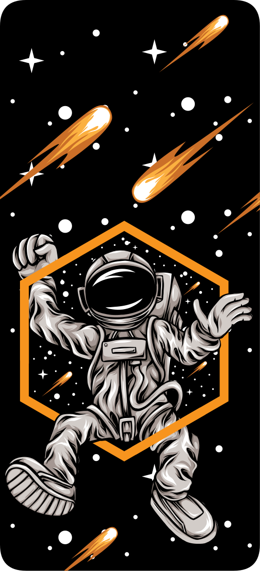 Nálepka šťastný astronaut samsung - Tenstickers