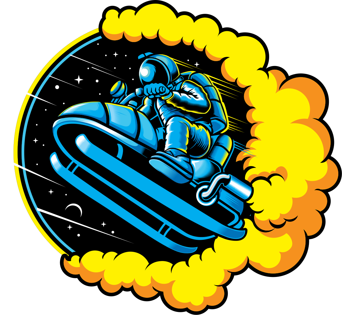 Astronaut hopper vægklistermærke til soveværelse - TenStickers