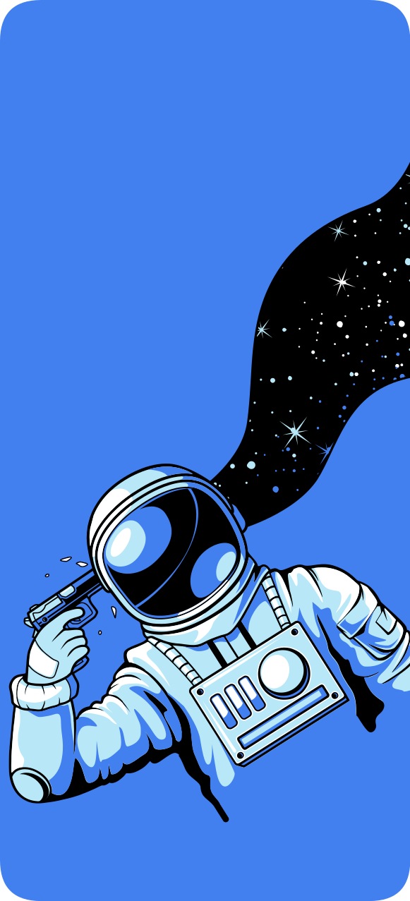 Samolepky astronautů pod tlakovou pistolí samsung - TenStickers