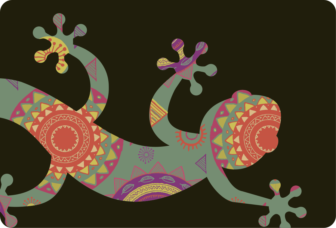 笔记本电脑贴纸 色彩斑斓的蜥蜴艺术 - TenStickers