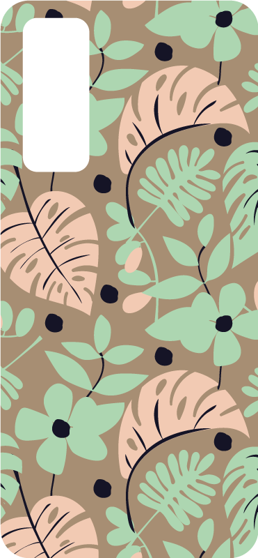 Pastelliväri monstera kukat ja lehdet Huawei tarrat - Tenstickers