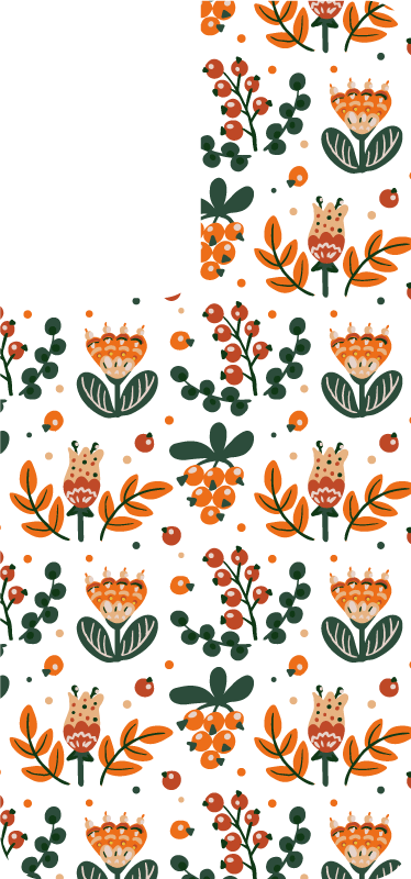 Raudonų gėlių su uogomis samsung lipdukas - „Tenstickers“