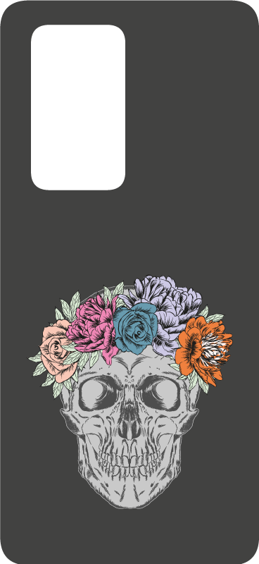 贴纸  华为 花卉骷髅图案 - TenStickers