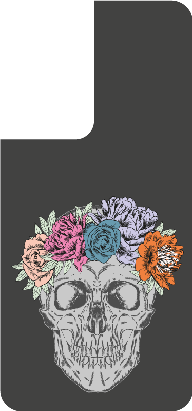 Kallo värikkäillä kukilla Tarra samsungille - Tenstickers