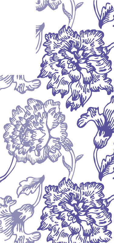 Mjukt lila blommönster samsung klistermärke - Tenstickers